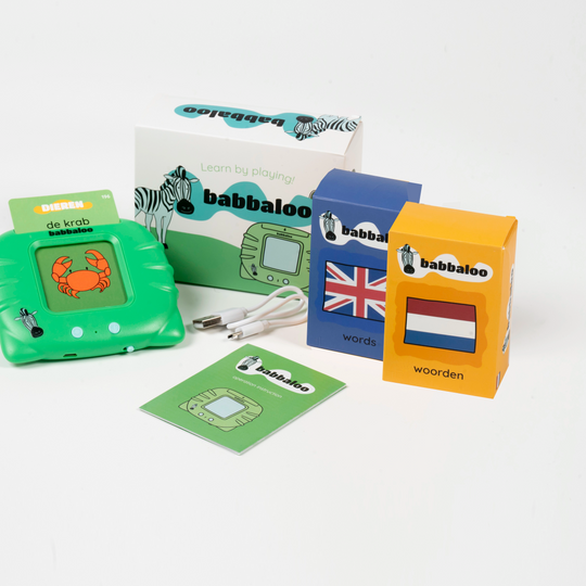 Babbaloo woordentrainer met 2 talen naar keuze