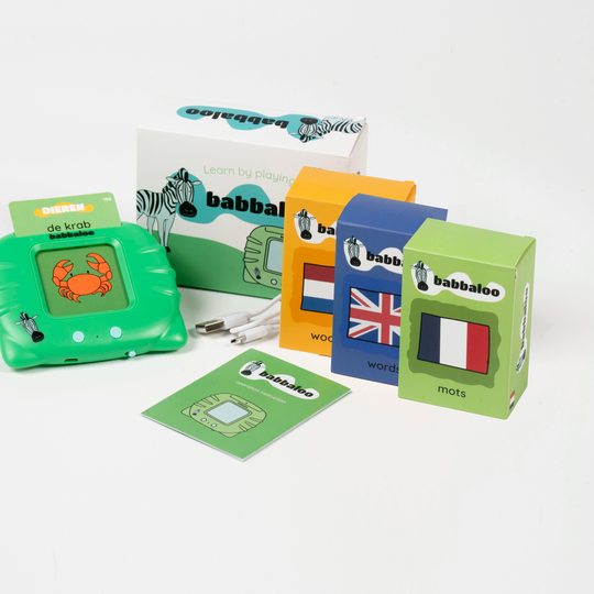 Babbaloo woordentrainer met 3 talen naar keuze