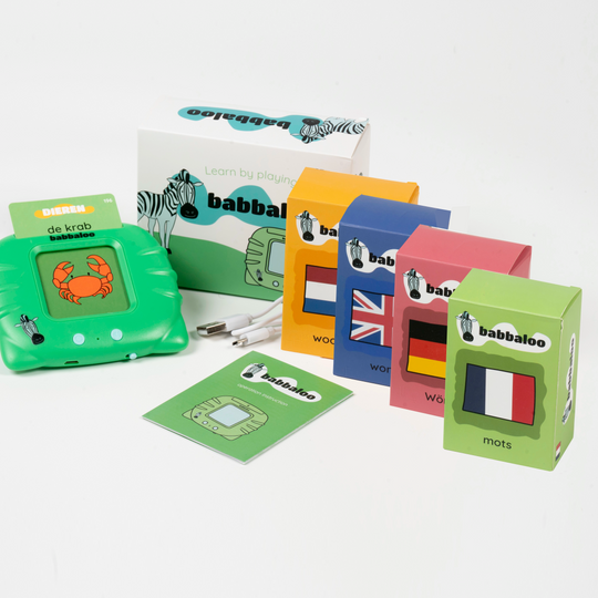 Babbaloo woordentrainer met 4 talen naar keuze